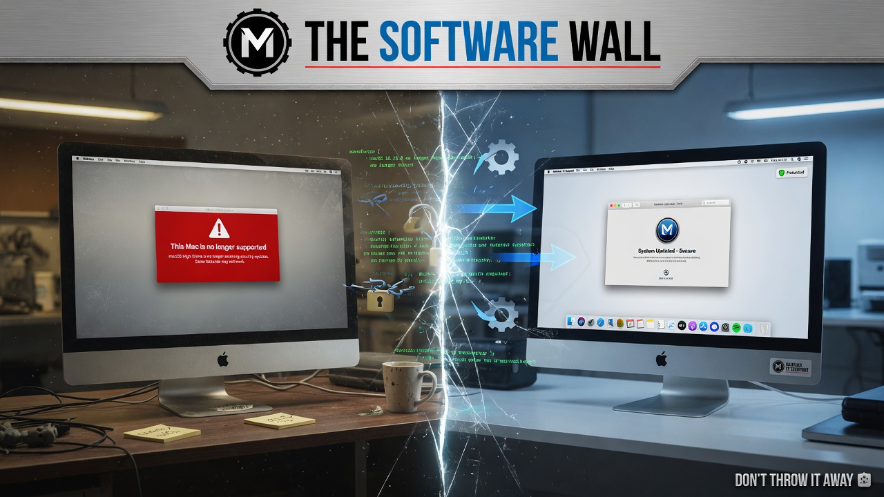 Older Mac blocked by unsupported software, then restored and secure again